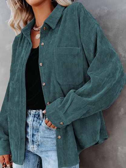 Blouses - Solid Lapel Pit Strip Casual Jacket - MsDressly