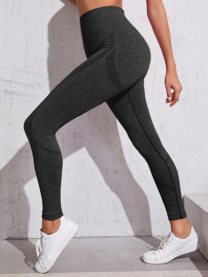 Space Dye Hollow Wide Waistband Sports Leggings for Women