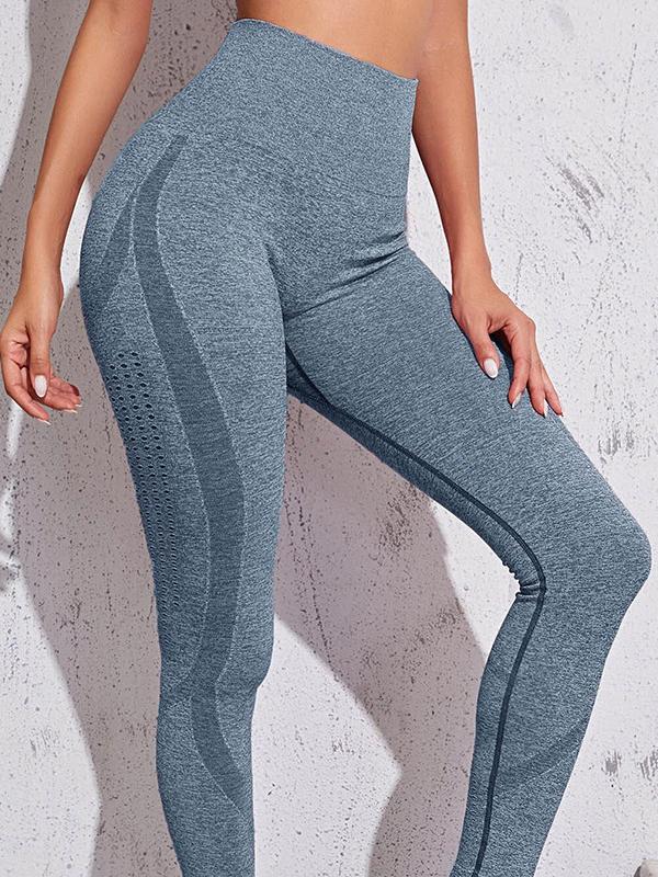 Space Dye Hollow Wide Waistband Sports Leggings - LuckyFash™