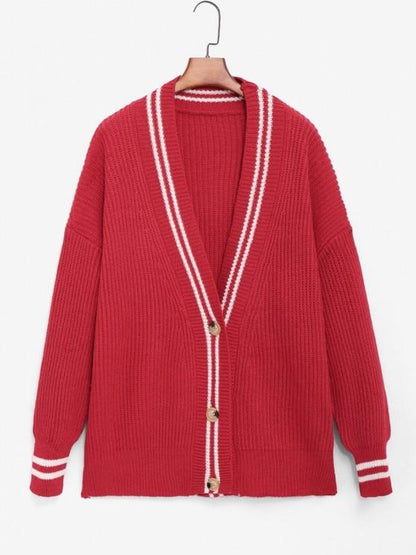 Striped Detail Cricket Tunic Cardigan for Women