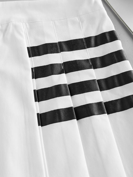 Striped Pleated Mini Skirt - LuckyFash™