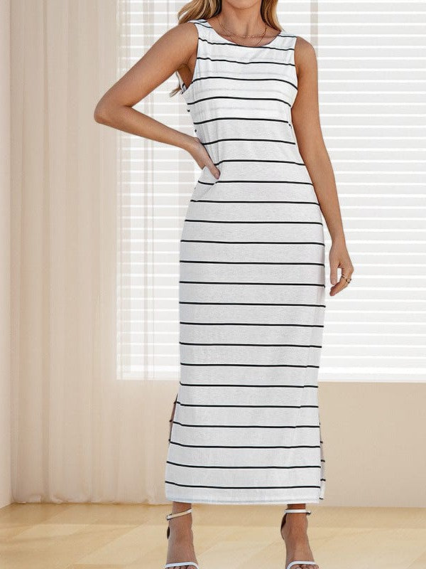 Striped Tank Top and Matching Long Skirt Set