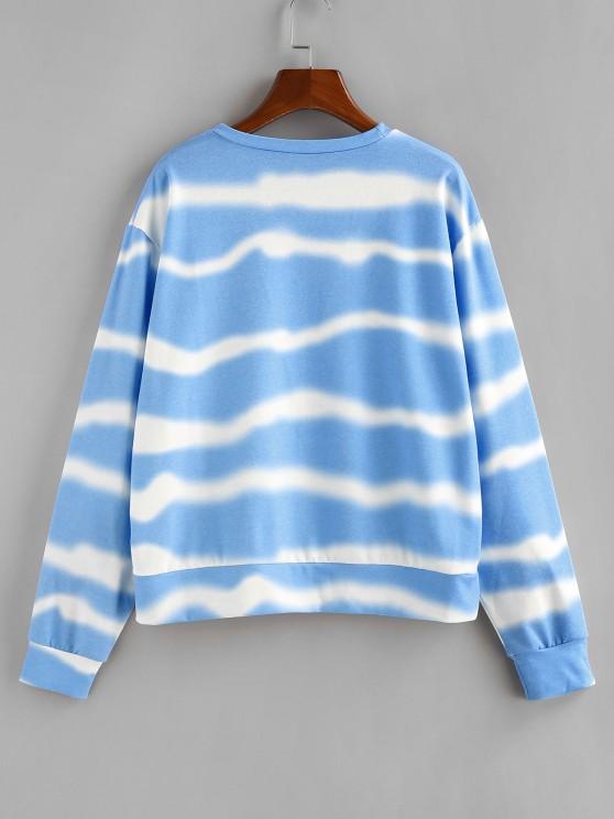 Sun Embroidered Tie Dye Loose Sweatshirt - LuckyFash™