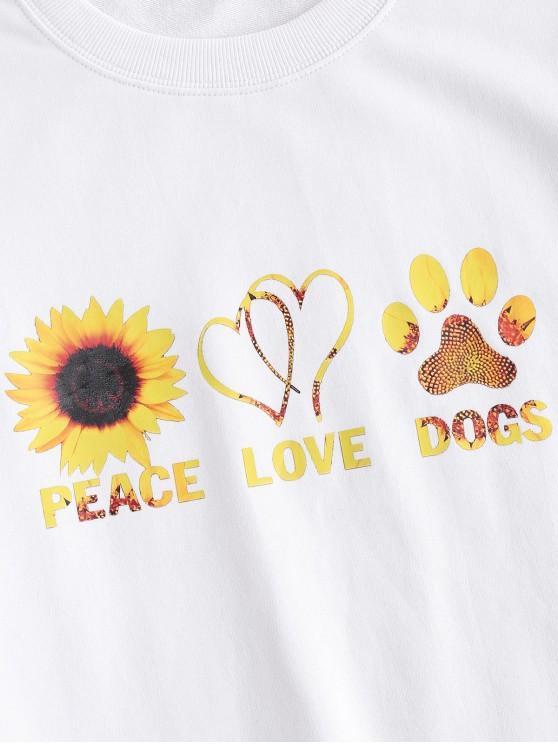 Sunflower Graphic French Terry Sweatshirt - LuckyFash™