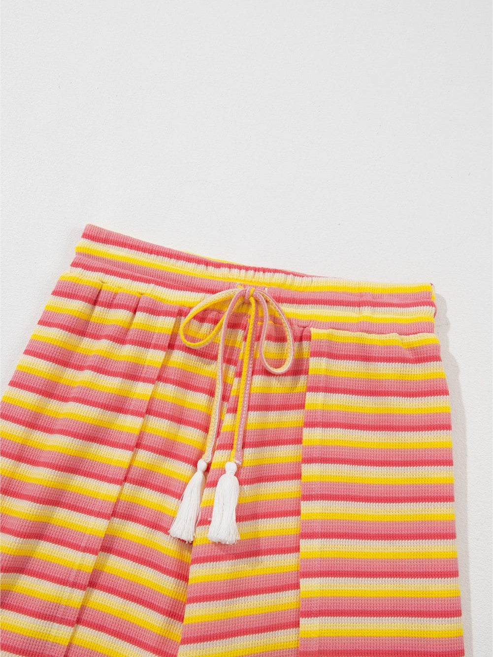 Sunrise Striped Rainbow Top and Tassel Pants Ensemble