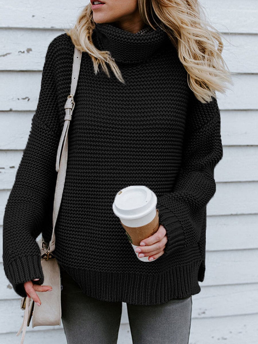 MsDressly Sweaters Cozy and Stylish Pullover Long Sleeve Sweater SWE2306010008BLAS