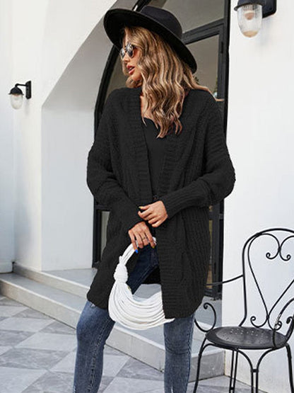 MsDressly Sweaters Loose And Cozy V Neck Cable Knit Sweater