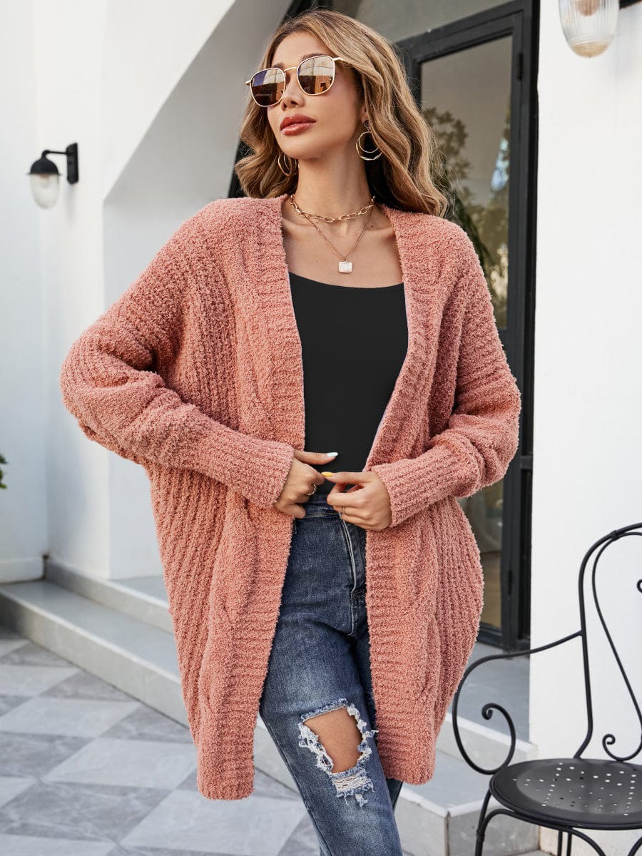MsDressly Sweaters Loose And Cozy V Neck Cable Knit Sweater SWE2305250003ORES