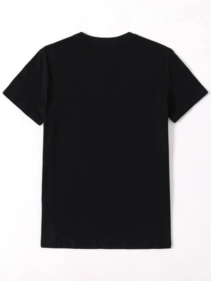 MsDressly T-Shirts Casual Heart Print Crew Neck Loose Short Sleeve Sports T-Shirt