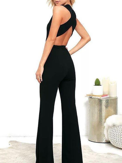 Thinking Out Loud White Backless Jumpsuit - LuckyFash™