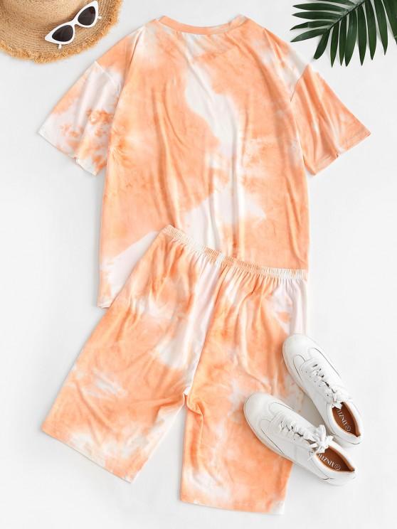 Tie Dye Lounge Casual Two Piece Set for Women