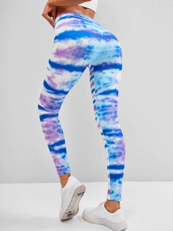 Tie Dye Stripes Skinny Leggings - LuckyFash™