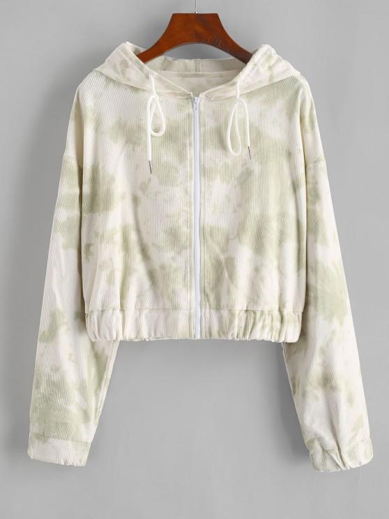 Tie Dye Zip Corduroy Hooded Jacket - LuckyFash™