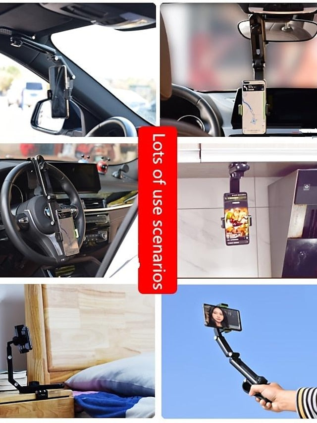 Sun Visor Cell Phone Holder 360Â° Rotatable Multifunctional Sunvisor Hanging Clip Bracket Cell Phone Mount For  7 Inch Telephone - LuckyFash™