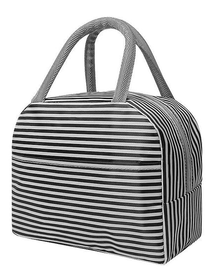 Women's Men's Lunch Bag Oxford Cloth Aluminum Foil Outdoor Office Daily Zipper Print Tiered Insulated Large Capacity