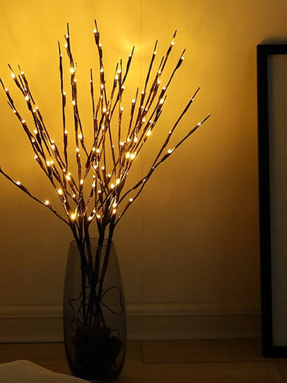 Christmas Decor 75cm Willow Branch 20 LEDs LED Night Light Flexible Warm White White Multi Color Thanksgiving Day Christmas Waterproof Party Decorative AA Batteries Powered - LuckyFash™