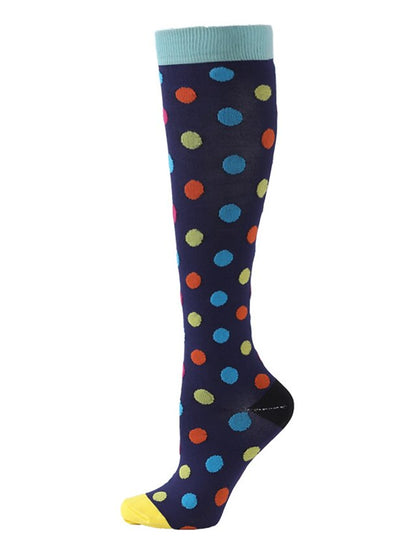 Men's Women's Socks Compression Socks Cycling Socks Funny Socks Novelty Socks Bike / Cycling Breathable Anatomic Design Wearable 1 Pair Graphic Nylon Yellow / Blue White Pink M L - LuckyFash™