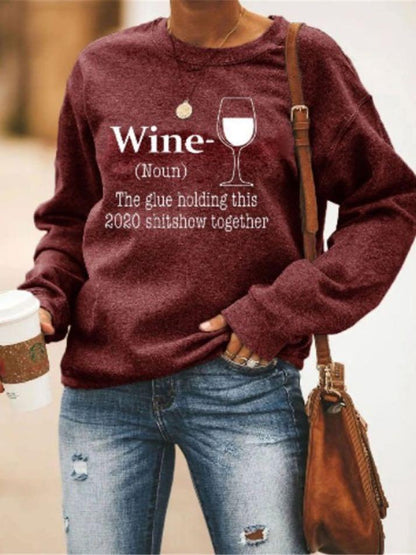 Wine Glass Heart Sweatshirt - LuckyFash™