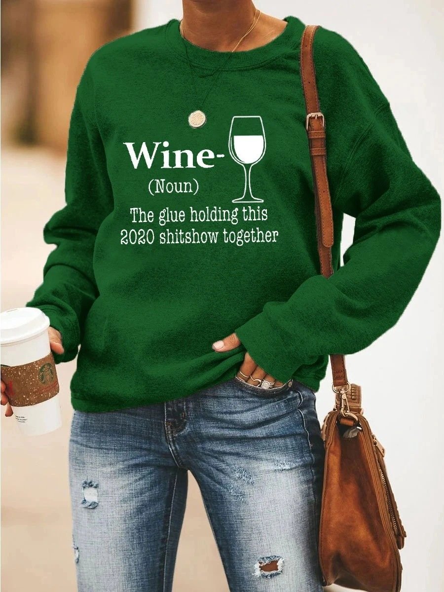 Wine Glass Heart Sweatshirt - LuckyFash™