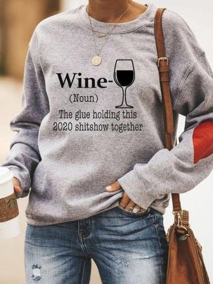 Wine Glass Heart Sweatshirt - LuckyFash™