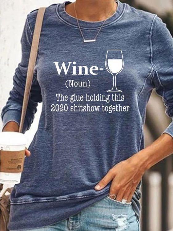 Wine Glass Print T-Shirt - LuckyFash™