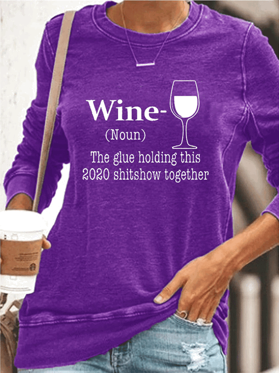 Wine Glass Print T-Shirt - LuckyFash™