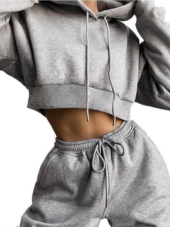 Women Casual Fleece Two-piece Sports Suit - LuckyFash™