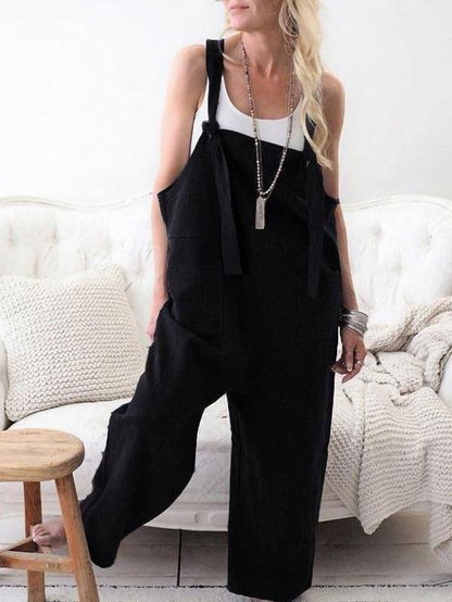 Women Casual Overalls Wide Leg Jumpsuit for Women