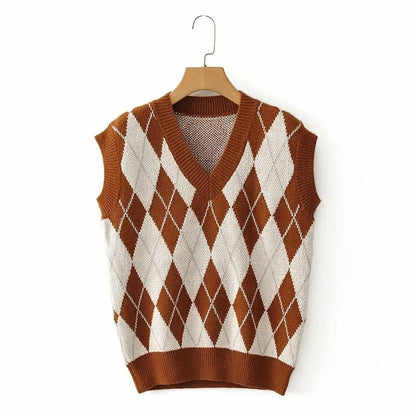 Women Knitted V Neck vest - LuckyFash™