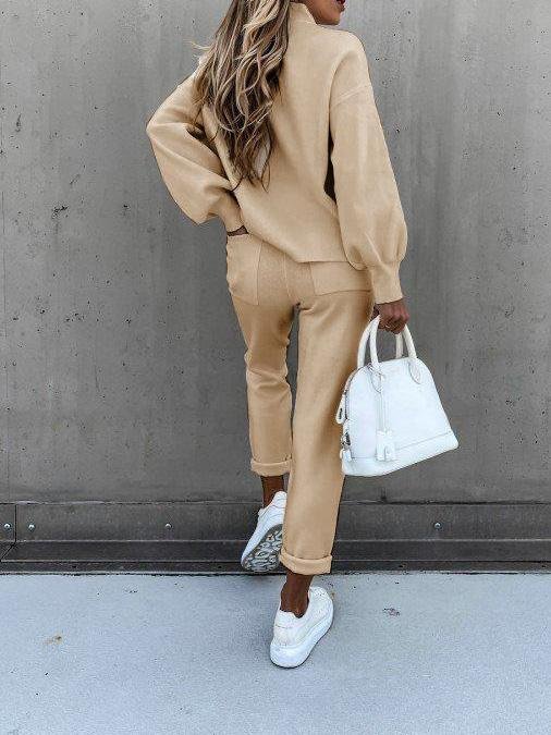 Women Loose Long Sleeve High Collar suit - LuckyFash™