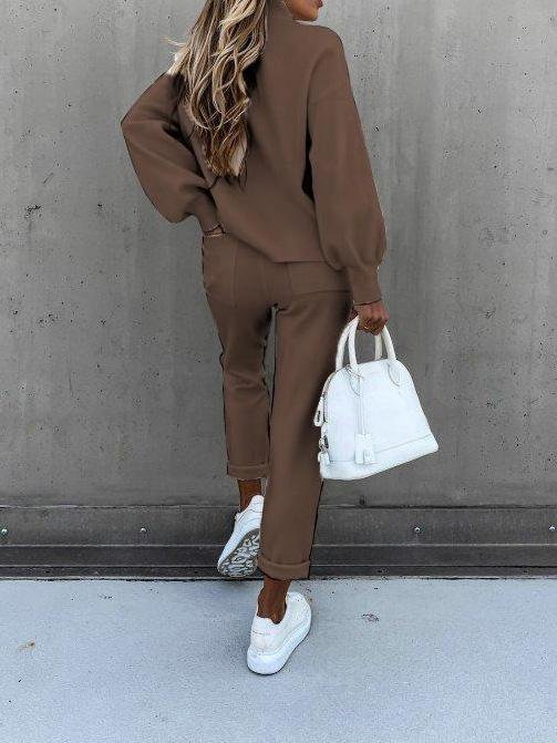 Women Loose Long Sleeve High Collar suit - LuckyFash™