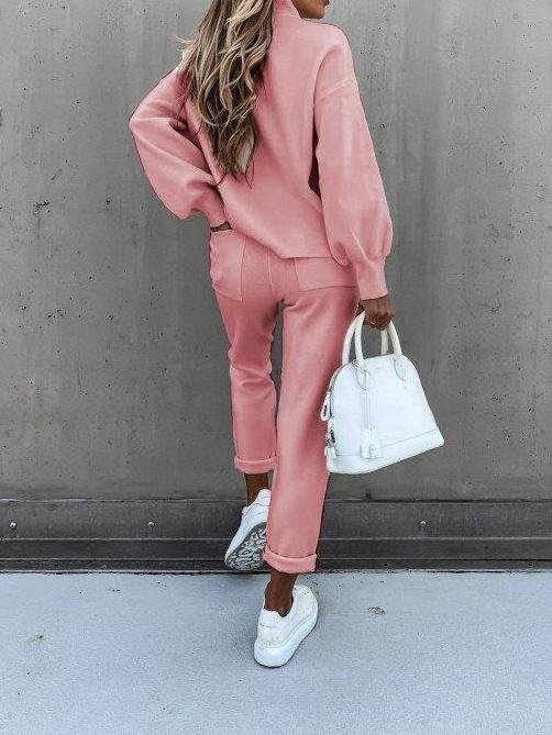 Women Loose Long Sleeve High Collar suit - LuckyFash™