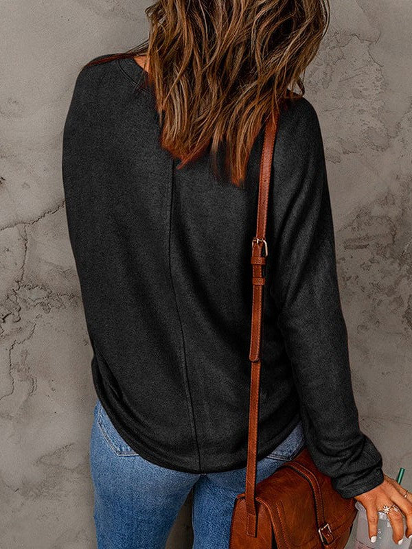 Women's Loose Patchwork Pullover Sweatshirt