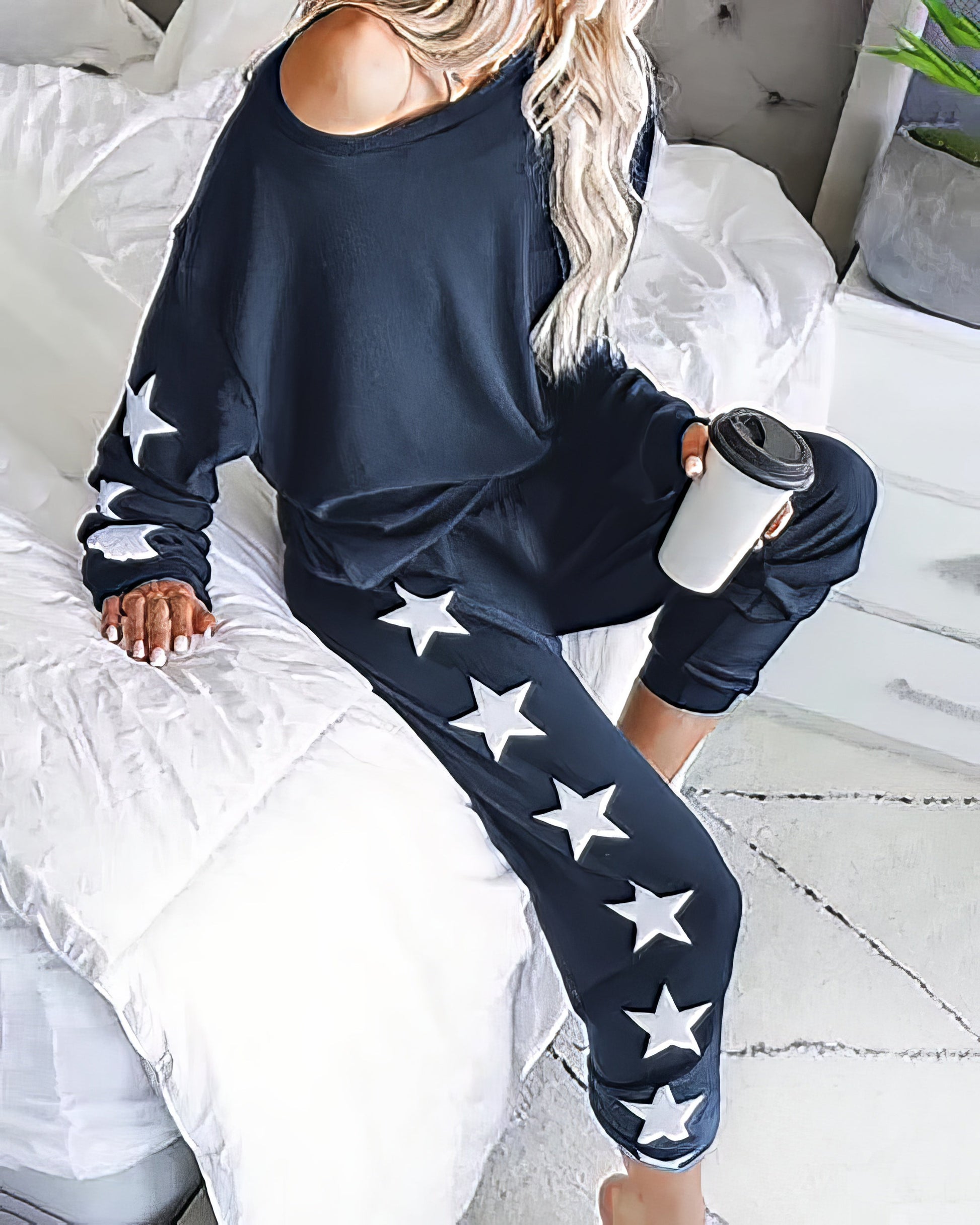 Sets - Women's Two-Piece Sets loose long sleeved casual Matching Two-Piece Sets - MsDressly