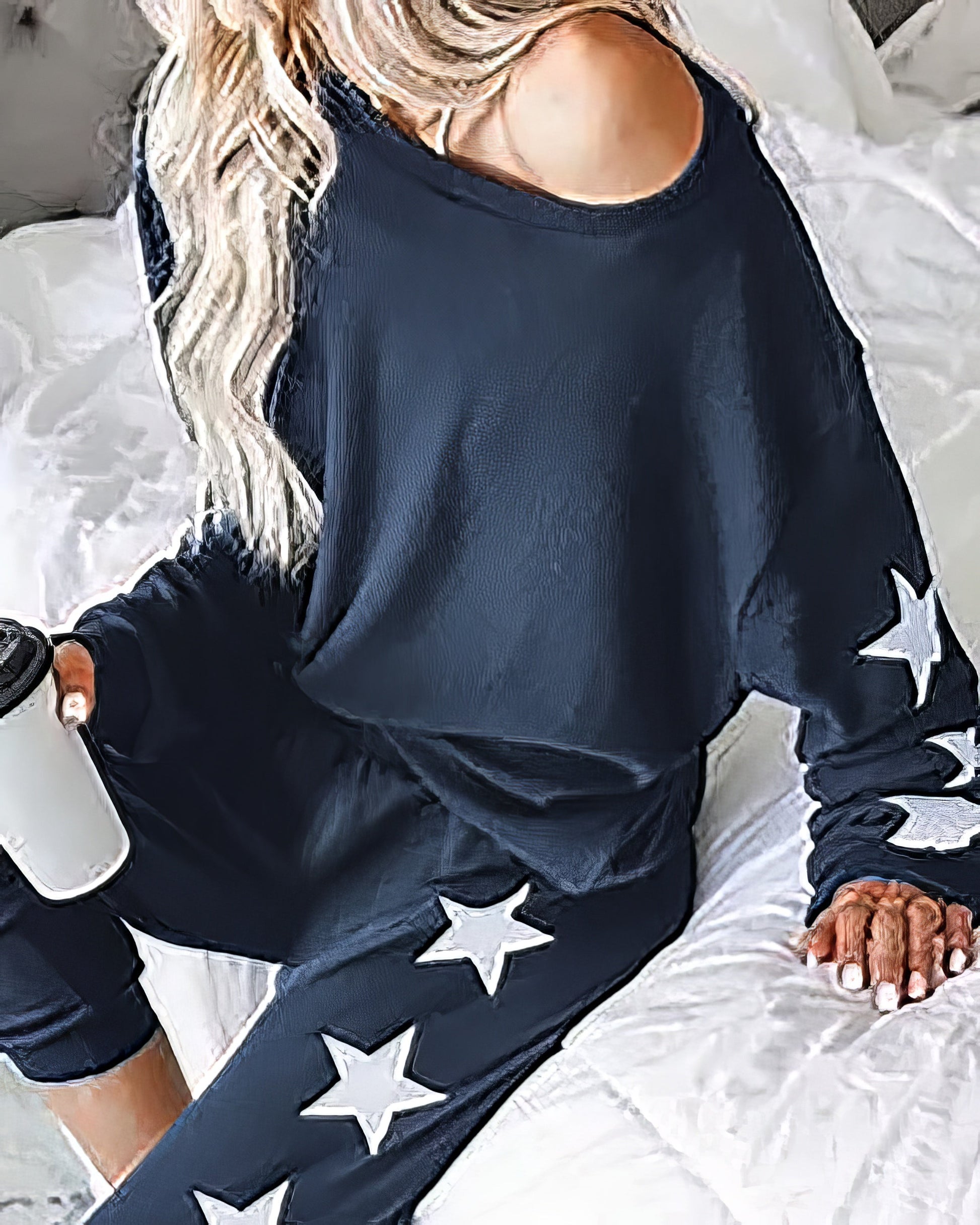 Sets - Women's Two-Piece Sets loose long sleeved casual Matching Two-Piece Sets - MsDressly