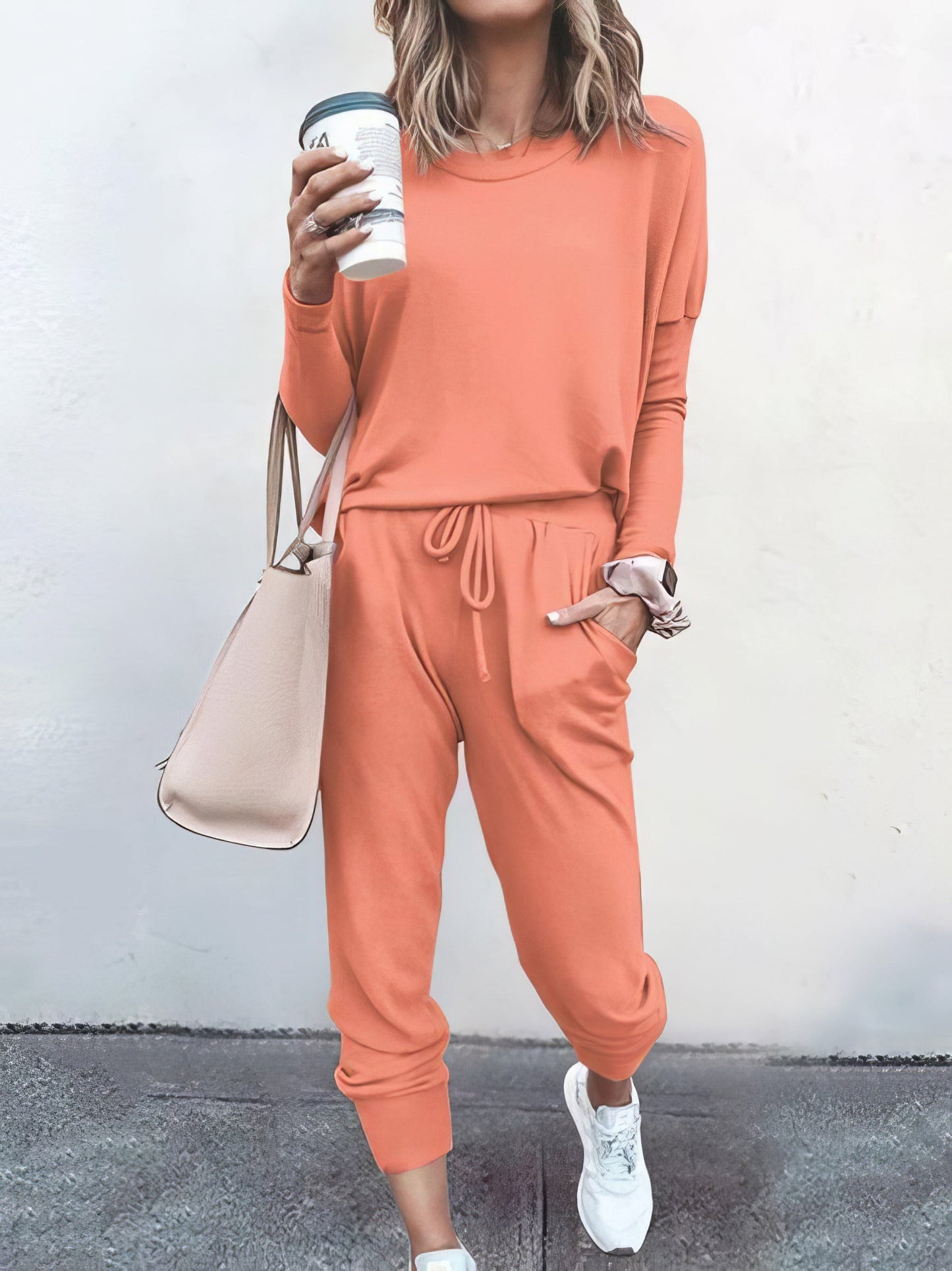 Pajamas - Color Long Sleeve Long Pants Pajamas Set - MsDressly