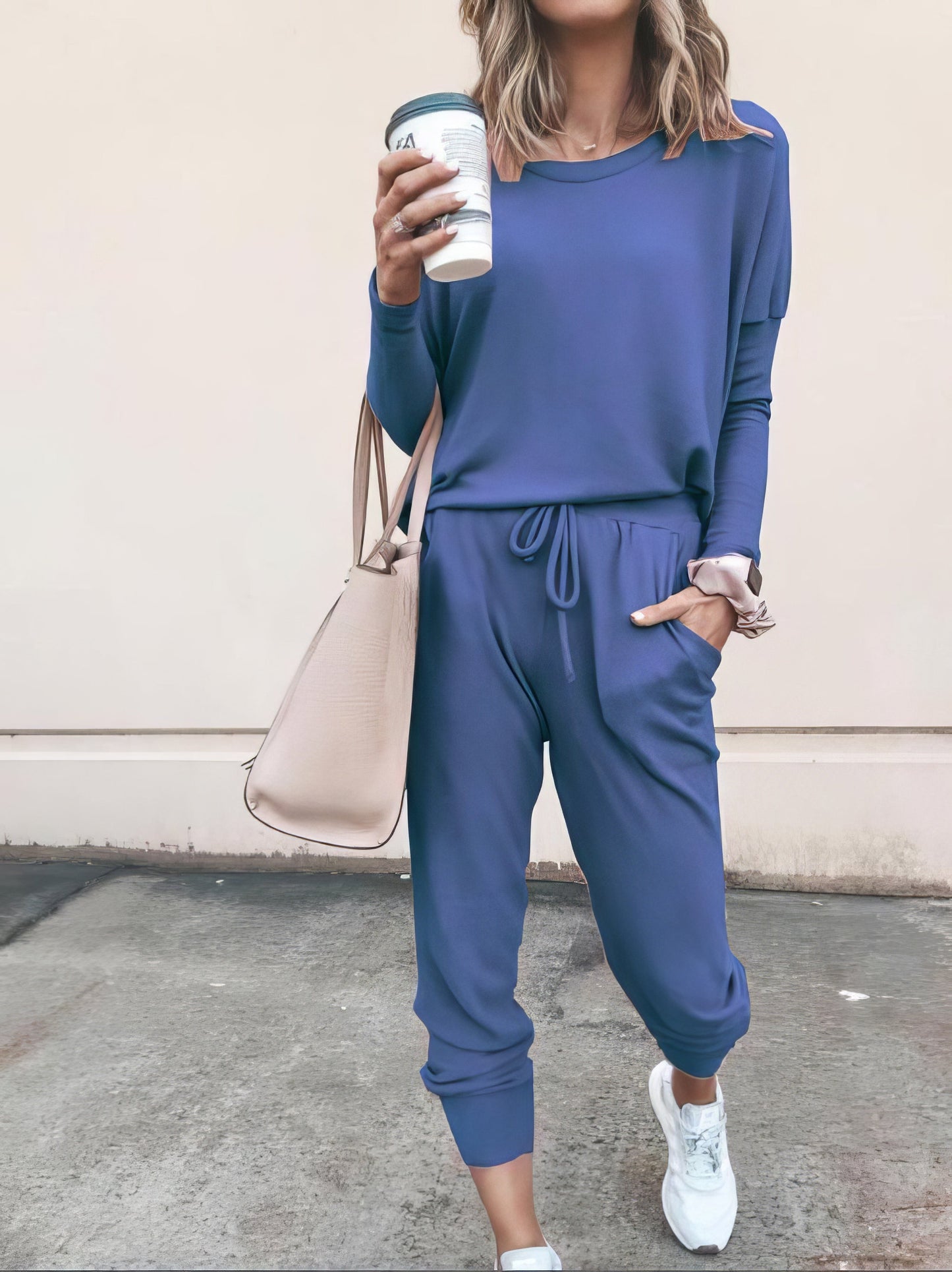 Pajamas - Color Long Sleeve Long Pants Pajamas Set - MsDressly