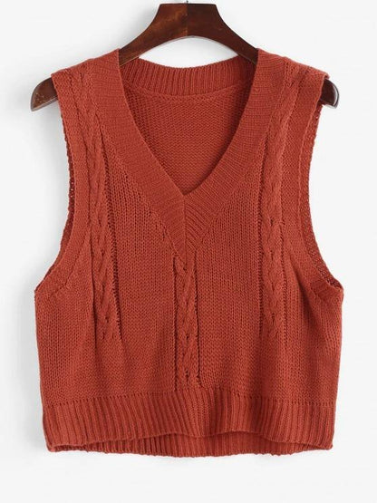 Cable Knit Sweater Vest for Women