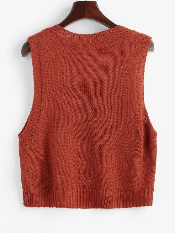 Women's Cable Knit Sweater Vest - LuckyFash™