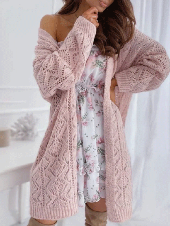 Women's Cardigan Fashion Hollow Knitted Sweater Cardigan - LuckyFash™