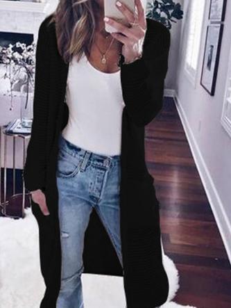 Women's Cardigans Casual Pocket Long Sleeve Knitted Cardigan - LuckyFash™