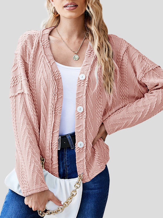 Women's Cardigans Fashion Button Long Sleeve Sweater Cardigan - LuckyFash™