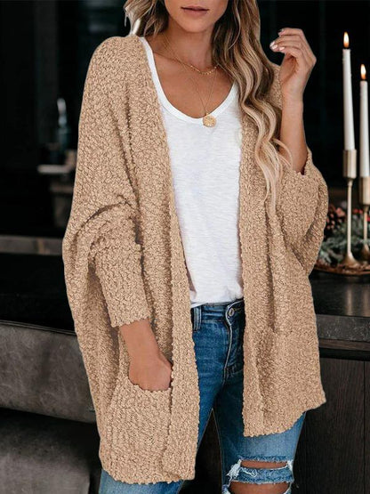 Women's Cardigans Fashion Pocket Long Sleeve Plush Cardigan - LuckyFash™