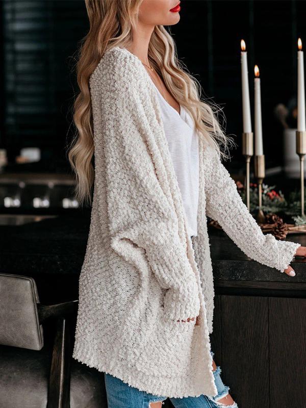 Women's Cardigans Fashion Pocket Long Sleeve Plush Cardigan - LuckyFash™