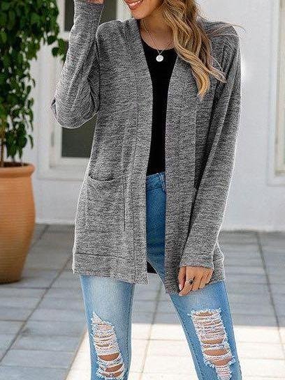 Women's Casual Pure Color Cardigan Sweater - LuckyFash™