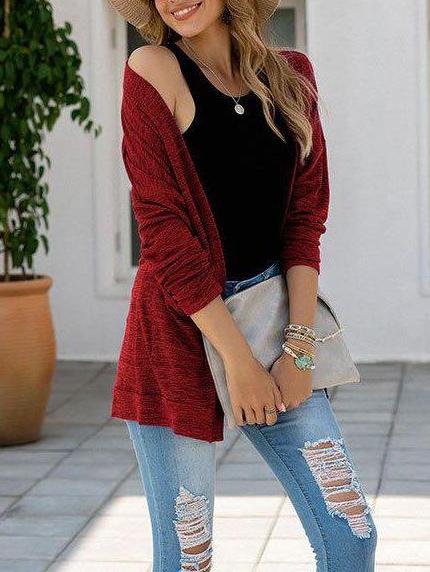 Women's Casual Pure Color Cardigan Sweater - LuckyFash™