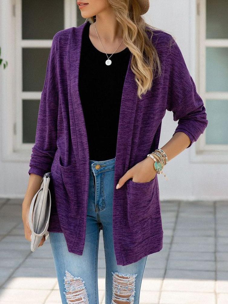 Women's Casual Pure Color Cardigan Sweater - LuckyFash™