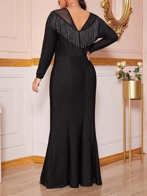 Women's Crew Neck Plus Size Dress - LuckyFash™