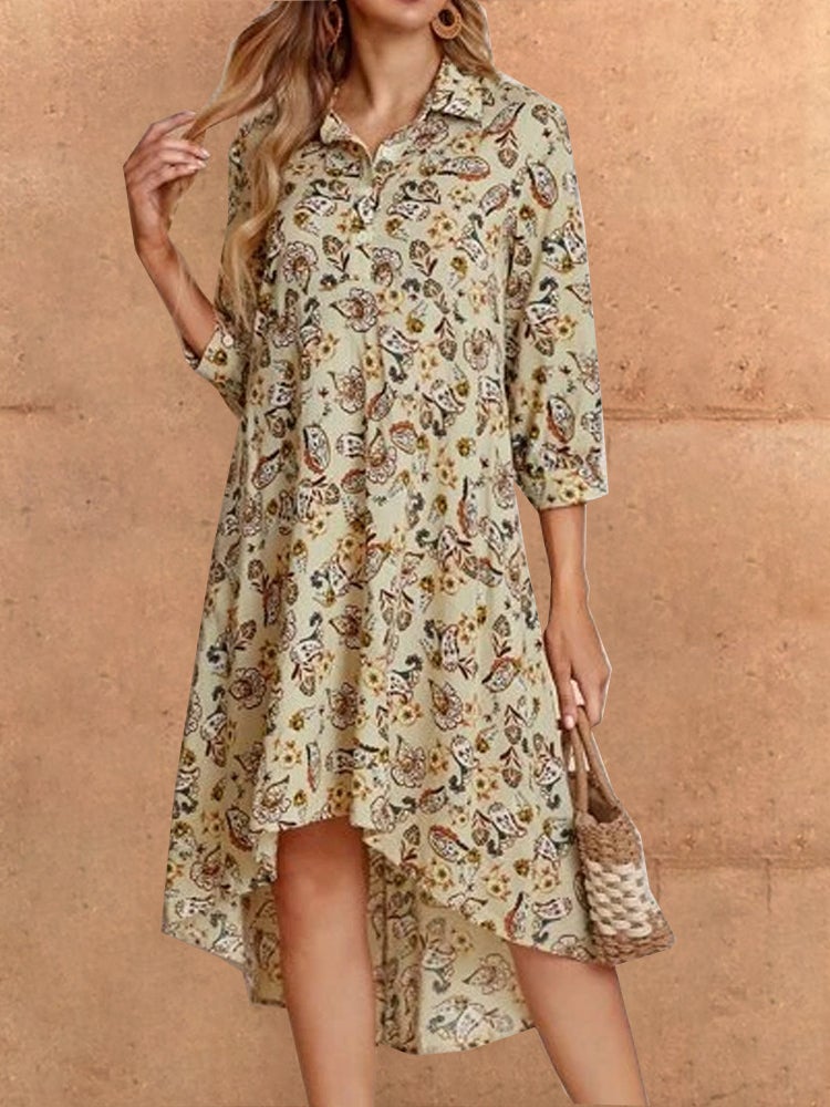 Women's Dresses Casual Floral Pocket Long Sleeve Dress - LuckyFash™