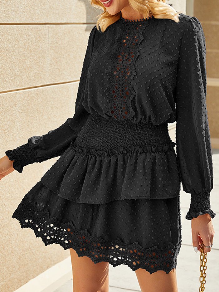 Women's Dresses Lace Elastic Waist Jacquard Dress - LuckyFash™